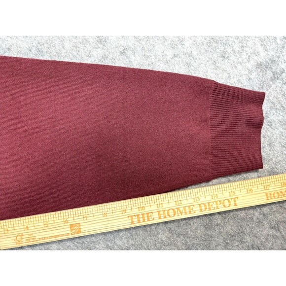 Torrid Women’s Plus Size 3 Sweater Maroon Embroidered Stars Sequin Moon - Picture 7 of 9